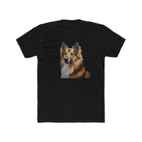 Icelandic Sheepdog Men's Fitted Cotton Crew Tee