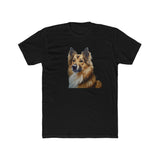 Icelandic Sheepdog Men's Fitted Cotton Crew Tee