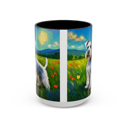 White Schnauzer Accent Coffee Mug - 2 Sizes