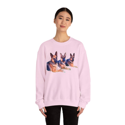 German Shepherd Trio Unisex 50/50 Crewneck Sweatshirt