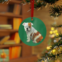 English Bulldog 'Bugsy' Metal Ornaments