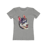 Siberian Husky 'Iditarod' Women's Slim Fit T-Shirt