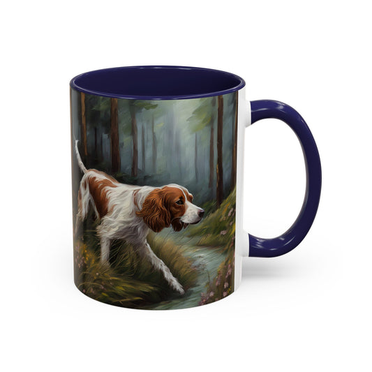 Irish Red & White Setter - Ceramic Accent Coffee Mug in Two Sizes