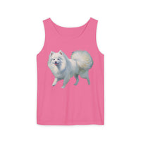 Japanese Spitz - Unisex Relaxed Fit Garment-Dyed Tank Top