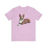 Boston Terrier - Brown & White  Unisex Jersey Short Sleeve Tee