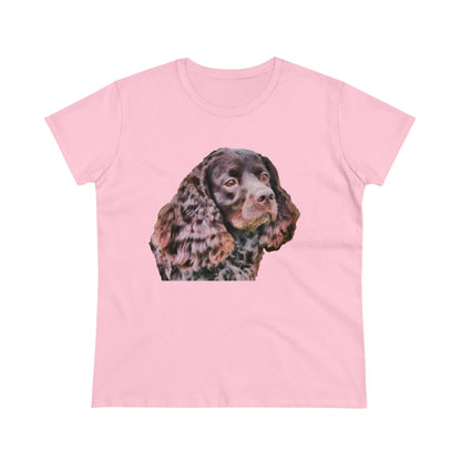 American Water Spaniel Women's Midweight Cotton Tee