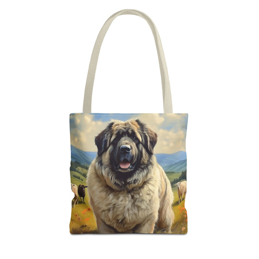 Caucasian Shepherd Dog Polyester Tote Bag (AOP)