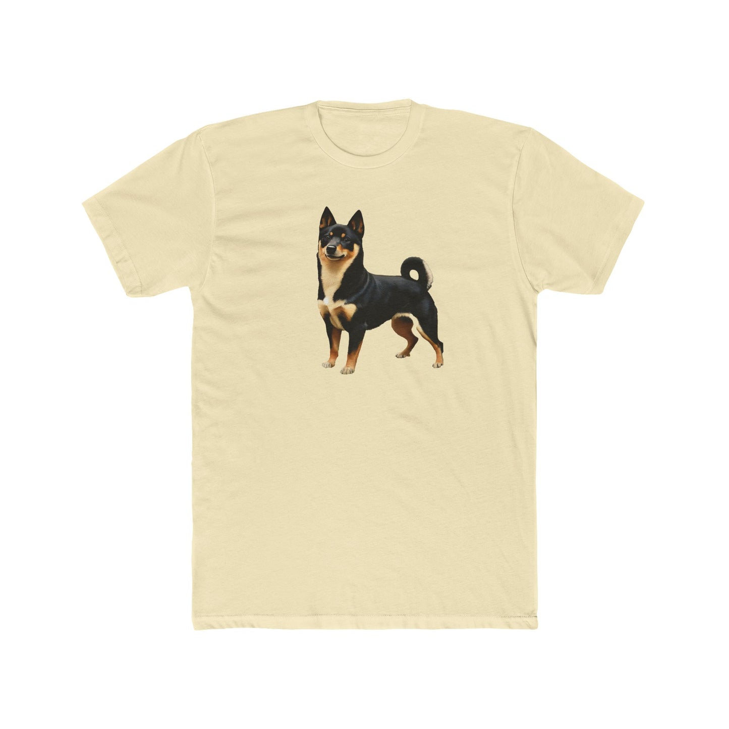 Black & Tan Shiba Inu - Men's Fitted Cotton Crew Tee