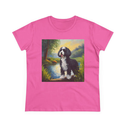 Portuguese Water Dog Women's Midweight Cotton Tee