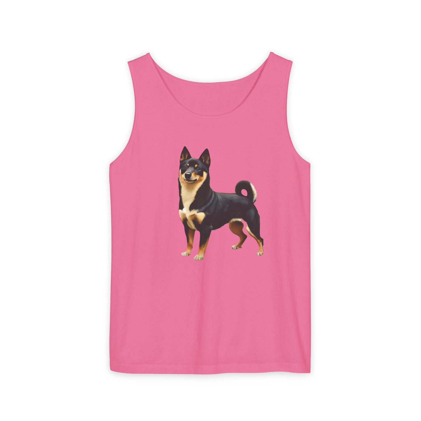 Black & Tan Shiba Inu Unisex Relaxed Fit Garment-Dyed Tank Top