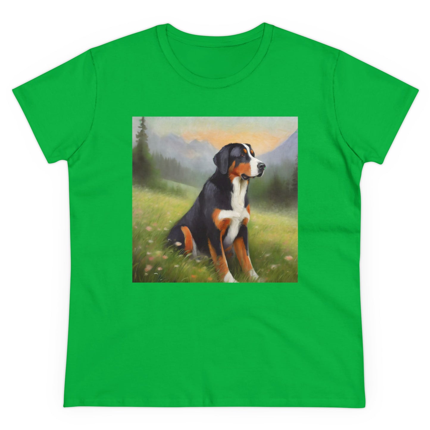 Greater Swiss Mountain Dog Women's Midweight Cotton Tee