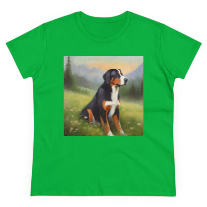 Greater Swiss Mountain Dog Women's Midweight Cotton Tee