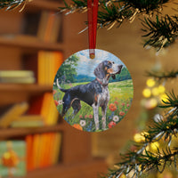 Bluetick Coonhound --  Christmas Tree Metal Ornaments