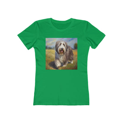 Bearded Collie Charm Women's Slim Fitted Tee