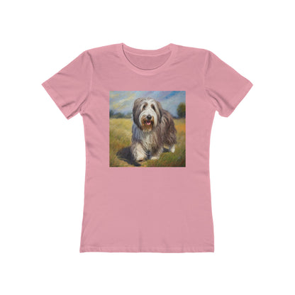 Bearded Collie Charm Women's Slim Fitted Tee