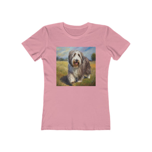Bearded Collie Charm Women's Slim Fitted Tee