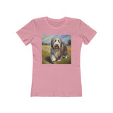 Bearded Collie Charm Women's Slim Fitted Tee