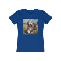 Bearded Collie Charm Women's Slim Fitted Tee
