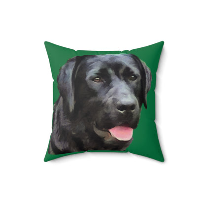 Labrador Retriever 'Rizzo' Spun Polyester Throw Pillow