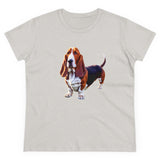 Basset Hound  --  Women's Midweight Cotton Tee