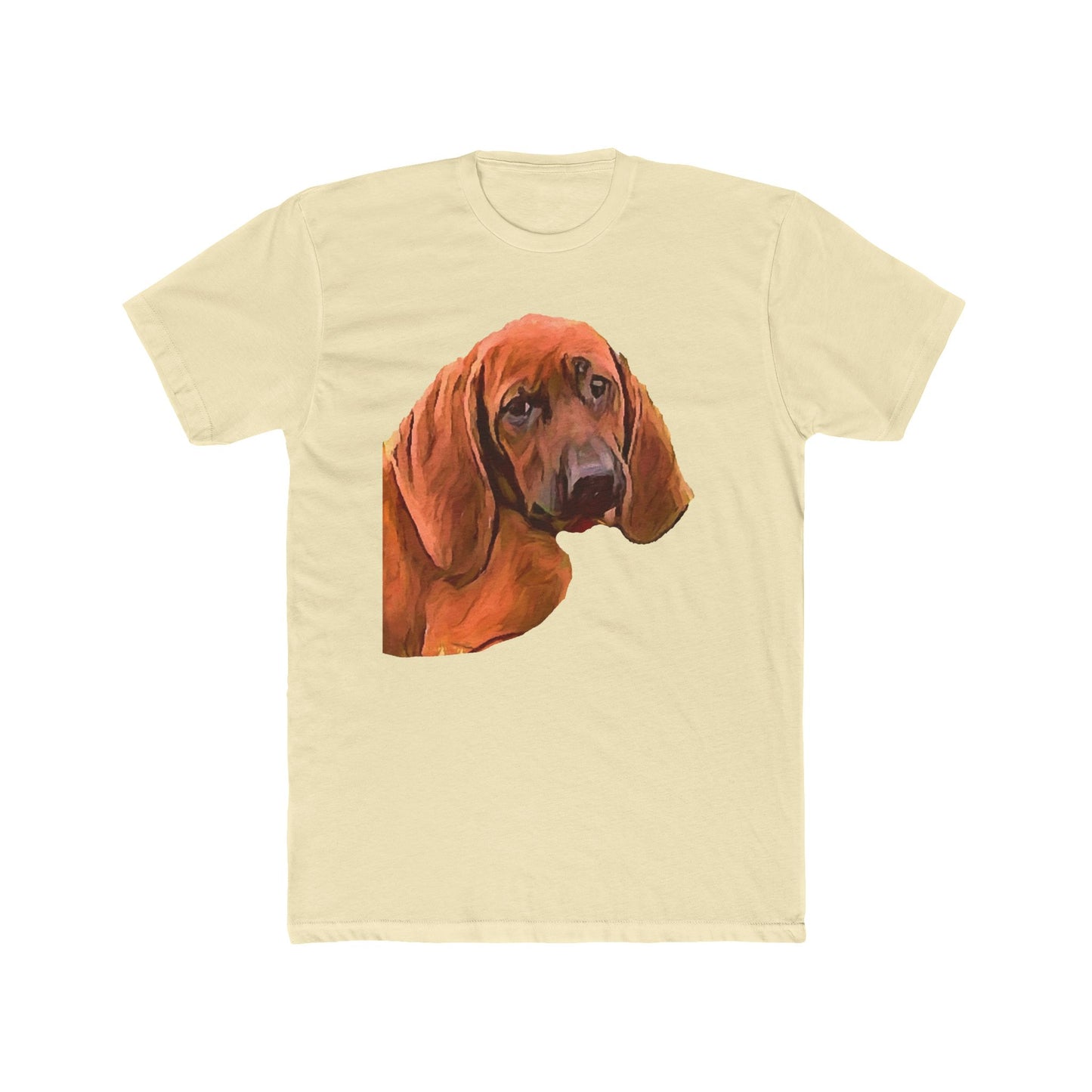 Redbone Coonhound - Men's Fitted Cotton Crew Tee