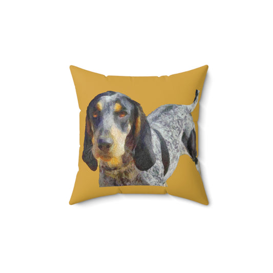 Bluetick Coonhound - Spun Polyester Throw Pillow