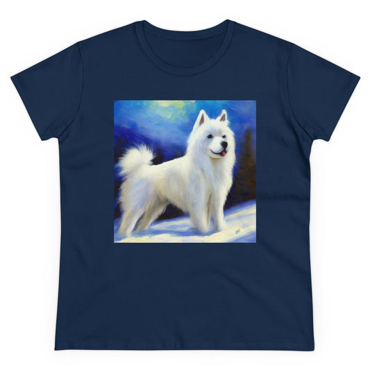 American Eskimo Dog Women's Midweight Cotton Tee