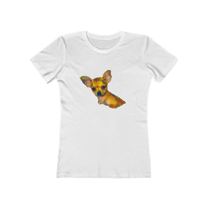Chihuahua 'Belle' Women's Slim Fit Ringspun Cotton T-Shirt