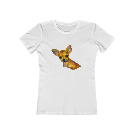 Chihuahua 'Belle' Women's Slim Fit Ringspun Cotton T-Shirt