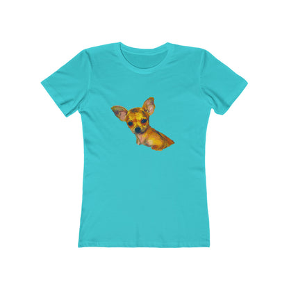 Chihuahua 'Belle' Women's Slim Fit Ringspun Cotton T-Shirt