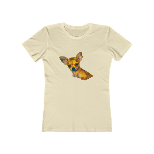 Chihuahua 'Belle' Women's Slim Fit Ringspun Cotton T-Shirt