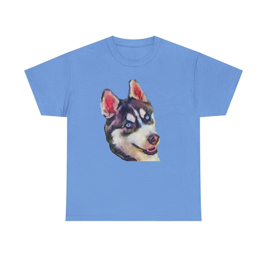 Siberian Husky 'Iditarod' Unisex Heavy Cotton Tee