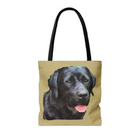 Charming Rizzo Black Labrador Tote Bag