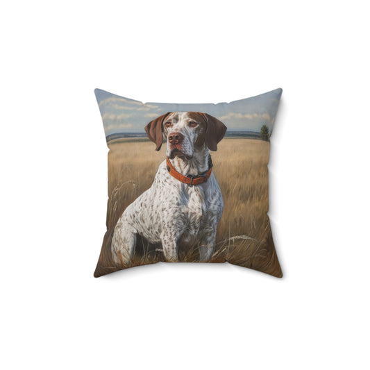 Braque du Bourbonnais Spun Polyester Throw Pillow