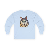 Siberian Husky 'Sacha' Unisex Cotton Long Sleeve Tee