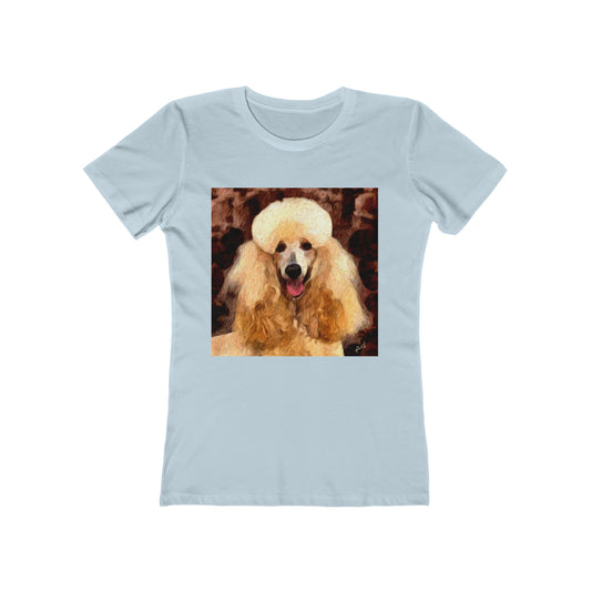Poodle 'Tulip'  -  Women's Slim Fit Ringspun Cotton T-Shirt