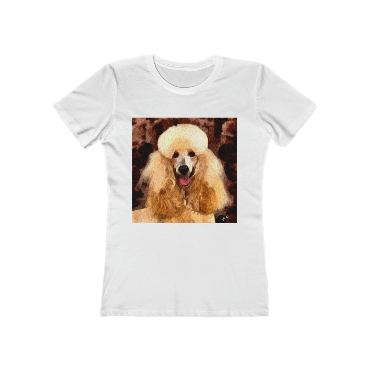 Poodle 'Tulip'  -  Women's Slim Fit Ringspun Cotton T-Shirt