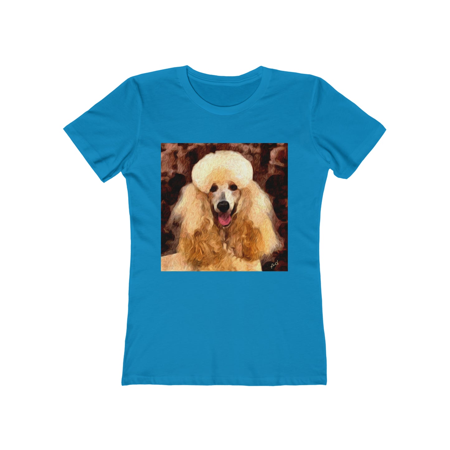 Poodle 'Tulip'  -  Women's Slim Fit Ringspun Cotton T-Shirt