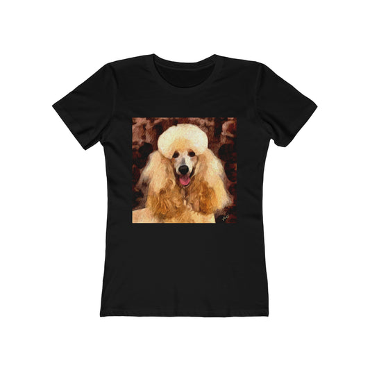 Poodle 'Tulip'  -  Women's Slim Fit Ringspun Cotton T-Shirt