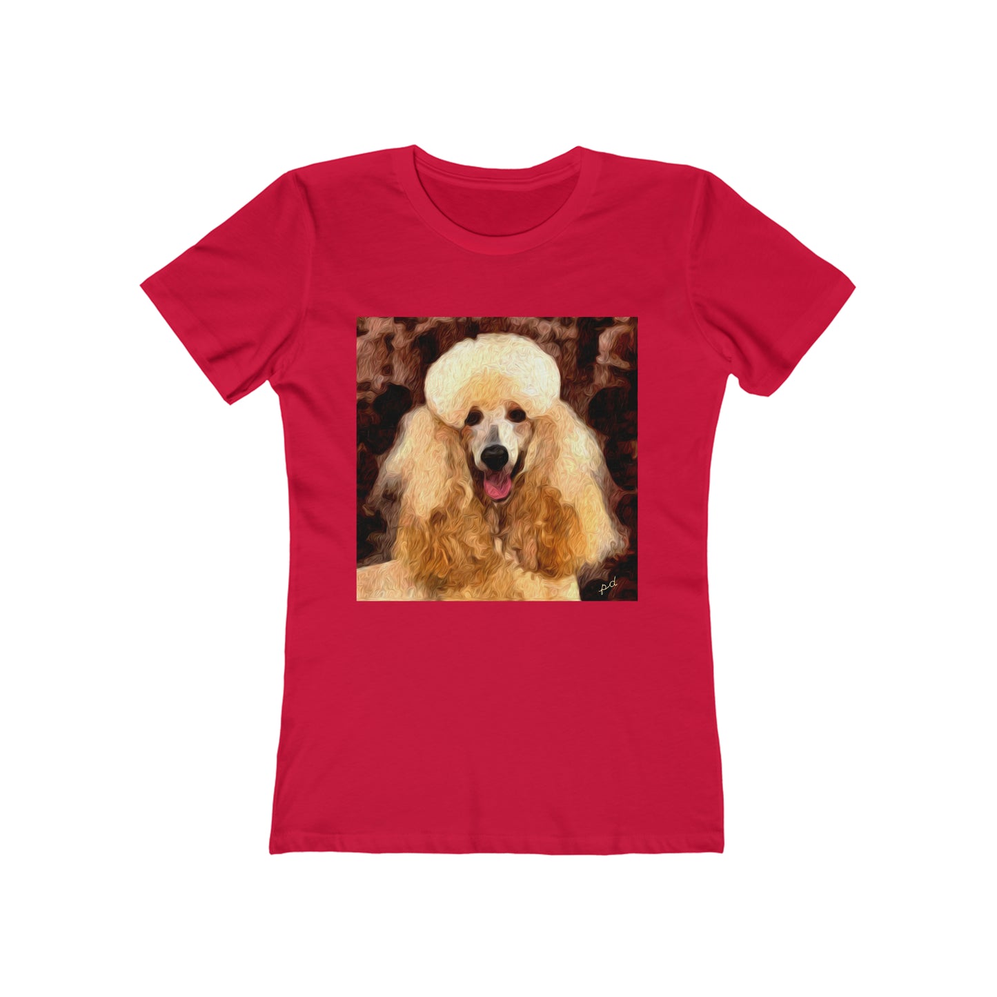 Poodle 'Tulip'  -  Women's Slim Fit Ringspun Cotton T-Shirt