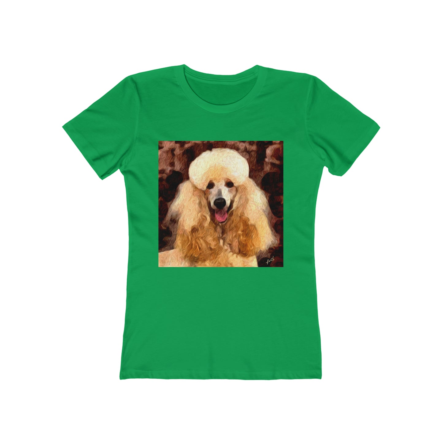 Poodle 'Tulip'  -  Women's Slim Fit Ringspun Cotton T-Shirt