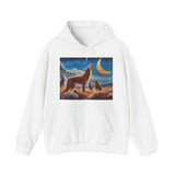 Coyotees in Moonlight Unisex 50/50 Hooded Sweatshirt