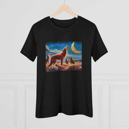 Coyotees in Moonlight Women's Relaxed Fit Cotton Tee