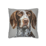 German Wirehaired Pointer Spun Polyester Square Pillowcase