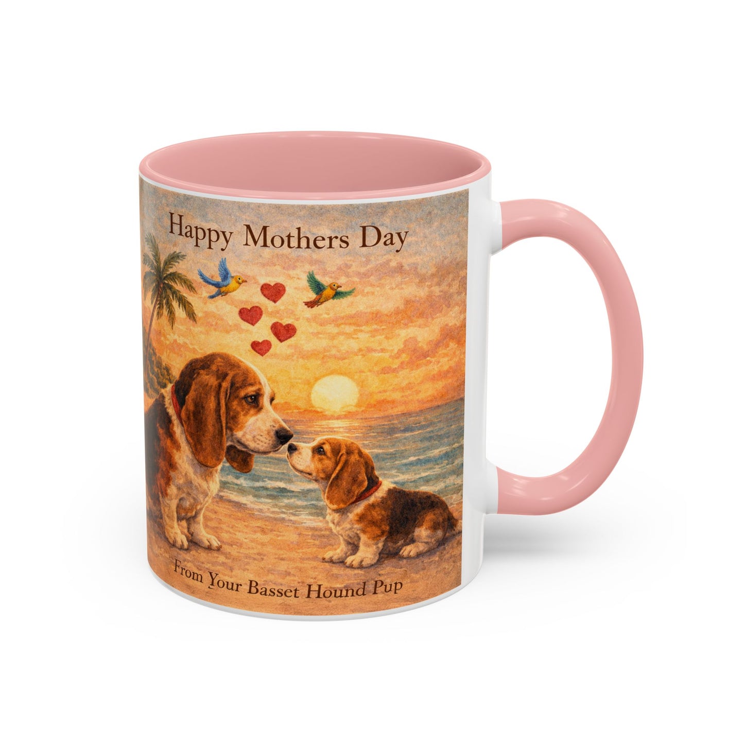 Basset Hounds - Mother's Day Accent Coffee Mug (11, 15oz)