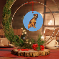 Border Terrier Metal Christmas Ornaments