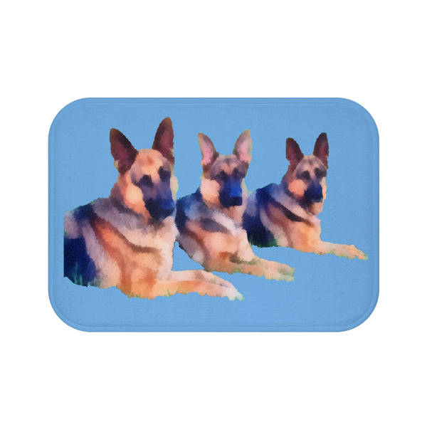 German Shepherd Trio #2 - Bath Rug Mat