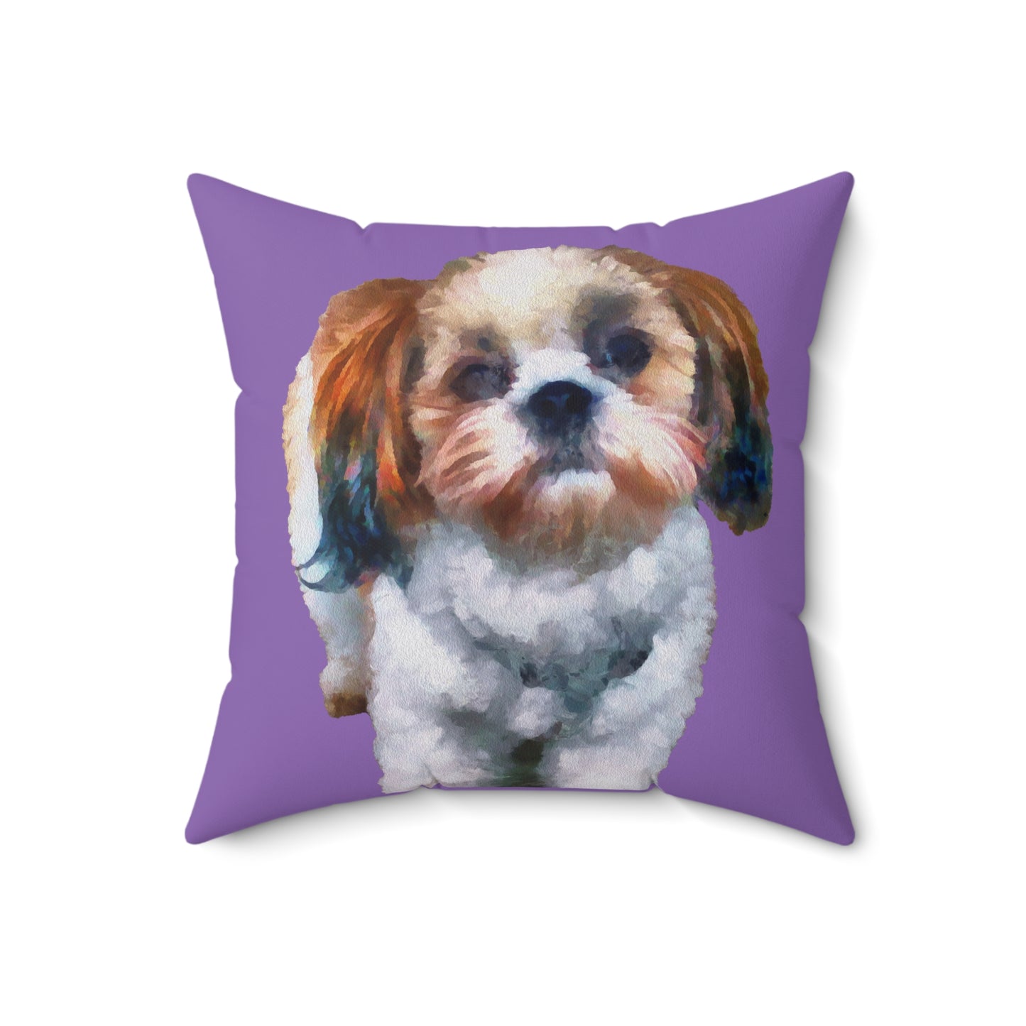 Shih-Tzu Spun Polyester Throw  Pillow