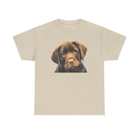 Chocolate Labrador Retriever Unisex Heavy Cotton Tee