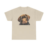 Chocolate Labrador Retriever Unisex Heavy Cotton Tee